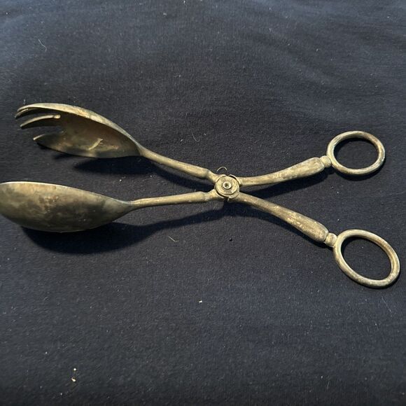 Other - Vintage EP Zinc Alloy Salad Tongs‎ 10 In Long